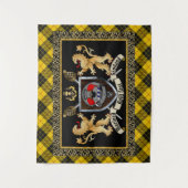 Macleod Clan Badge & Motto w/Lions Wandkleed (Voorkant)