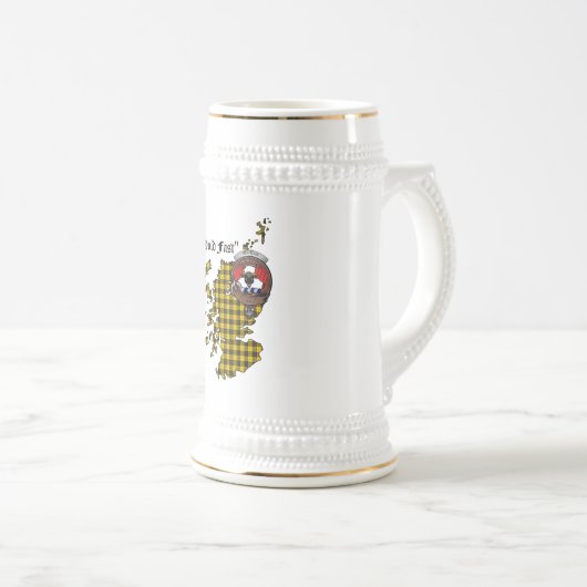 MacLeod Clan Badge Stein Bierpul (Voorkant rechts)