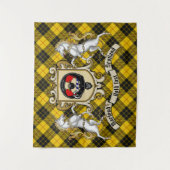 Macleod Clan Badge & Unicorns w.z. Tartan Wandkleed (Voorkant)