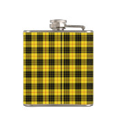 MacLeod Clan Geel en Zwart Tartan Monogram Heupfles (Achterkant)
