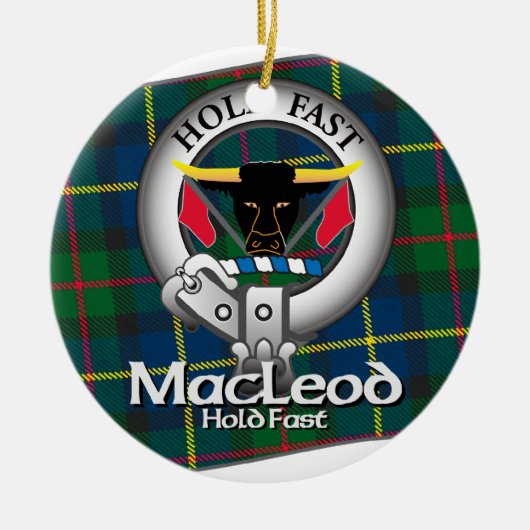 MacLeod Clan Keramisch Ornament (Voorkant)