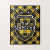 MacLeod Clan Lewis Tartan Swords and Shield Legpuzzel (Verticaal)