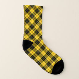 MacLeod Clan Tartan Geel en Zwart Plaid Sokken