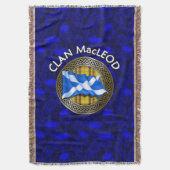MacLeod Clan Tartan Knoop & Vlag Deken (Voorkant Verticaal)
