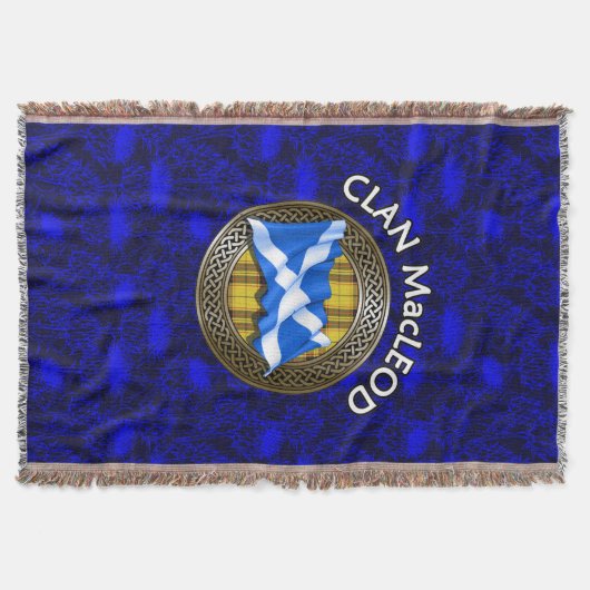 MacLeod Clan Tartan Knoop & Vlag Deken (Voorkant)