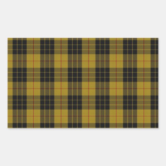 MacLeod Clan Tartan (ook bekend als "Loud MacLeod" Rechthoekige Sticker (Voorkant)