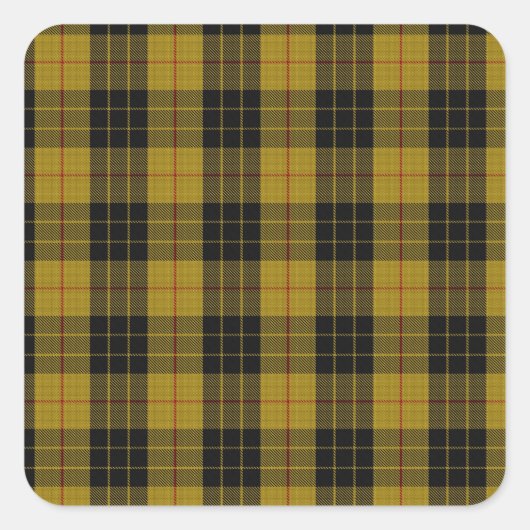 MacLeod Clan Tartan (ook bekend als "Loud MacLeod" Vierkante Sticker (Voorkant)