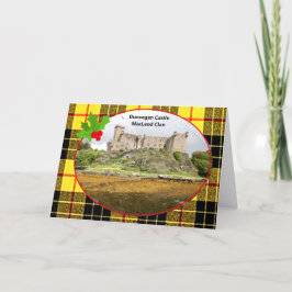 MacLeod-clan's Kasteel Dunvegan en tartan Kerstmis Feestdagen Kaart