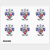 MacLeod Family Crest Coat of Arms Vierkante Sticker (Vel)