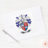 MacLeod Family Crest Coat of Arms Vierkante Sticker (Envelop)
