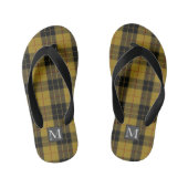 MACLEOD Lewis TARTAN Letter M Monogram (Kan bewerk Kinder Teenslippers (Voetbed)