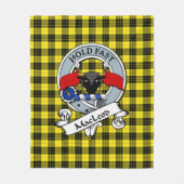 MacLeod of Lewis Modern Clan Badge Tartan Pset Fleece Deken (Voorkant)
