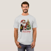 MacLeod Scottie Dog Xmas gepersonaliseerd T-shirt (Voorkant volledig)