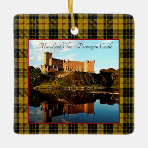 MacLeod Scottish Clan Castle Tartan Xmas Keramisch Ornament