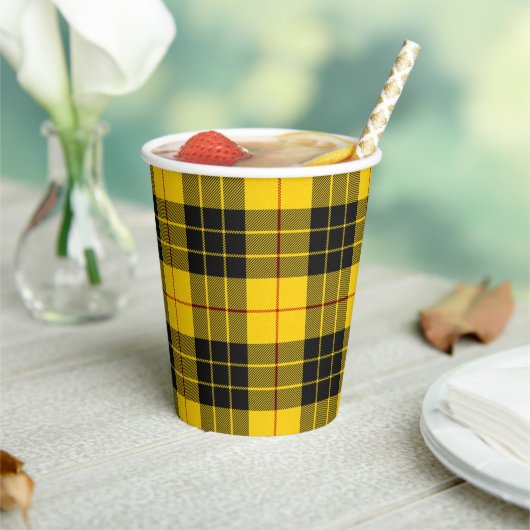 MacLeod Scottish Clan Tartan Paper Cups Papieren Bekers (Insitu)