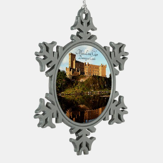 MacLeod Scottish Clan's Dunvegan Castle Tin Sneeuwvlok Ornament (Links)