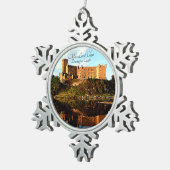 MacLeod Scottish Clan's Dunvegan Castle Tin Sneeuwvlok Ornament (Rechts)