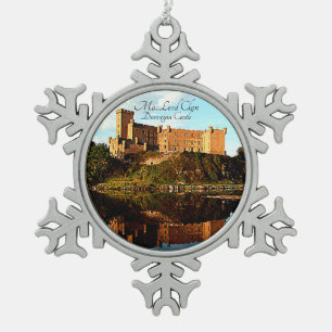MacLeod Scottish Clan's Dunvegan Castle Tin Sneeuwvlok Ornament