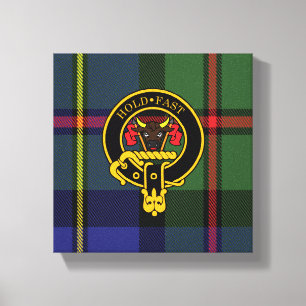 Macleod Scottish Crest en Tartan Canvas print