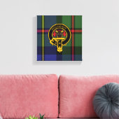 Macleod Scottish Crest en Tartan Canvas print (Insitu (Woonkamer))