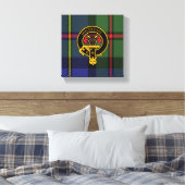 Macleod Scottish Crest en Tartan Canvas print (Insitu (Slaapkamer))