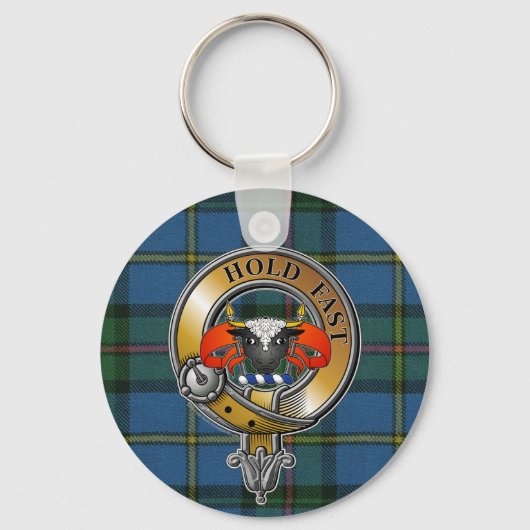 MacLeod Tartan & Badge Sleutelhanger (Voorkant)