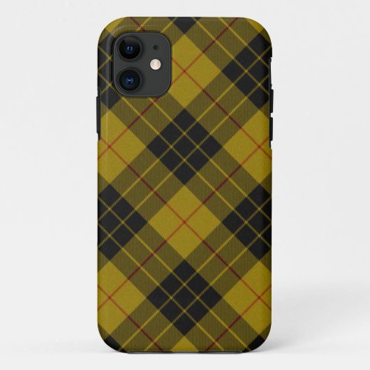 MacLeod tartan geel zwart geruit Case-Mate iPhone Case (Achterkant)