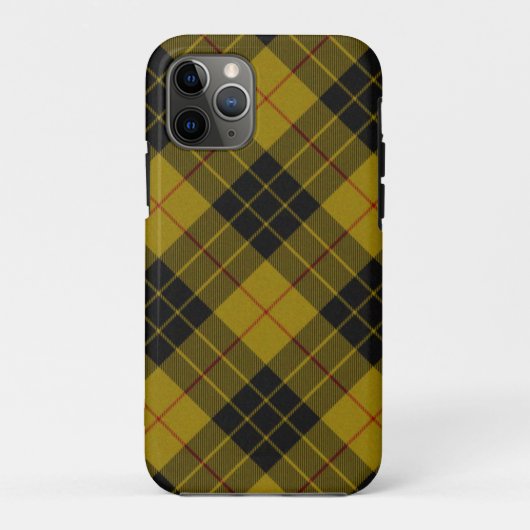 MacLeod tartan geel zwart geruit Case-Mate iPhone Case (Achterkant)
