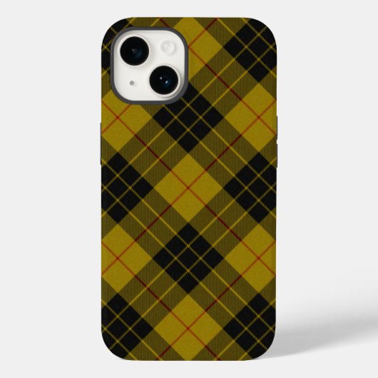 MacLeod-tartan geel zwart geruit Case-Mate iPhone Case (Achterkant)