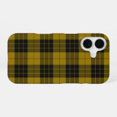 MacLeod-tartan geel zwart geruit iPhone 16 Hoesje (Achterkant horizontaal)