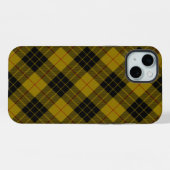 MacLeod tartan geel zwart geruit iPhone Hoesje (Achterkant horizontaal)