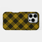 MacLeod tartan geel zwart geruit iPhone Hoesje (Achterkant horizontaal)