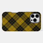 MacLeod tartan geel zwart geruit iPhone Hoesje (Achterkant horizontaal)