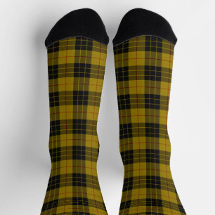 MacLeod tartan geel zwart geruit Sokken