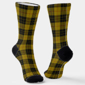 MacLeod tartan geel zwart geruit Sokken (Gebogen)