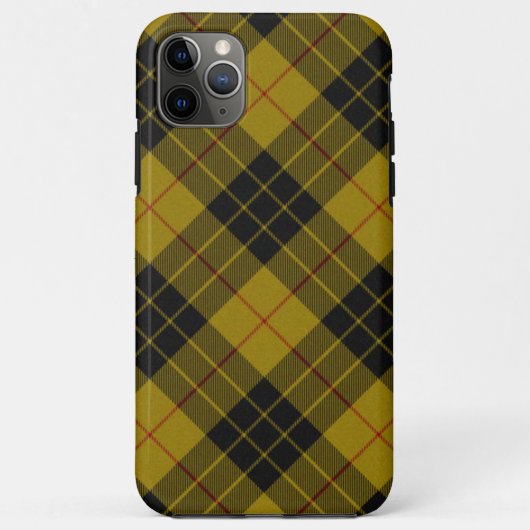 MacLeod tartan geel zwart ruit Case-Mate iPhone Case (Achterkant)