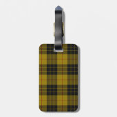MacLeod tartan gele zwarte vlecht Bagagelabel (Achterkant verticaal)