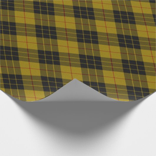 MacLeod tartan gele zwarte vlecht Cadeaupapier (Hoek)