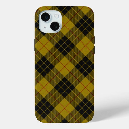 MacLeod tartan gele zwarte vlecht Case-Mate iPhone Case (Achterkant)