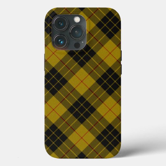 MacLeod tartan gele zwarte vlecht Case-Mate iPhone Case (Achterkant)