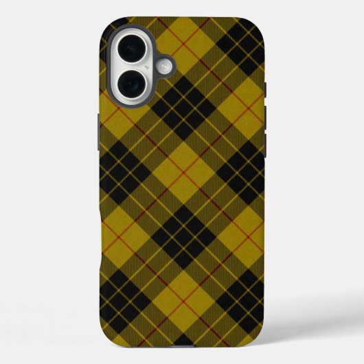MacLeod tartan gele zwarte vlecht Case-Mate iPhone Case (Achterkant)