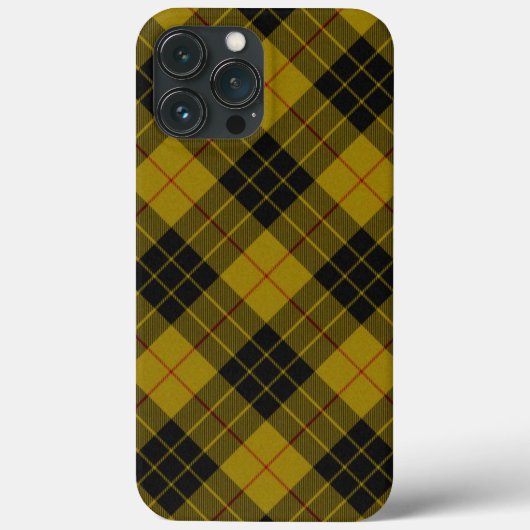 MacLeod tartan gele zwarte vlecht Case-Mate iPhone Case (Achterkant)