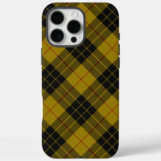 MacLeod tartan gele zwarte vlecht Case-Mate iPhone Case (Achterkant)