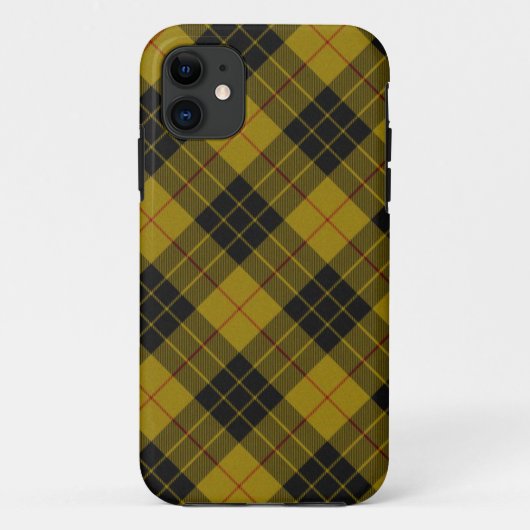 MacLeod tartan gele zwarte vlecht Case-Mate iPhone Case (Achterkant)