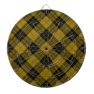 MacLeod tartan gele zwarte vlecht Dartbord