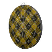 MacLeod tartan gele zwarte vlecht Dartbord (Voorkant Rechts)