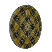 MacLeod tartan gele zwarte vlecht Dartbord (Voorkant Links)