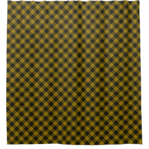 MacLeod tartan gele zwarte vlecht Douchegordijn