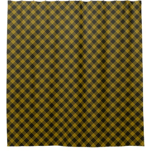 MacLeod tartan gele zwarte vlecht Douchegordijn (Voorkant)