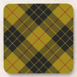 MacLeod tartan gele zwarte vlecht Drankjes Onderzetter